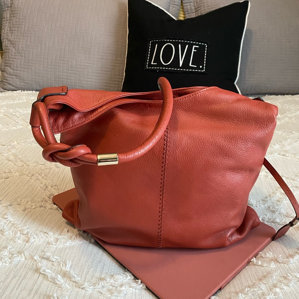 Vince Camuto Red Leather Shoulder Bag
